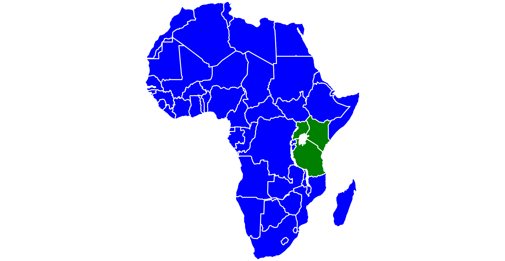Africa presence map